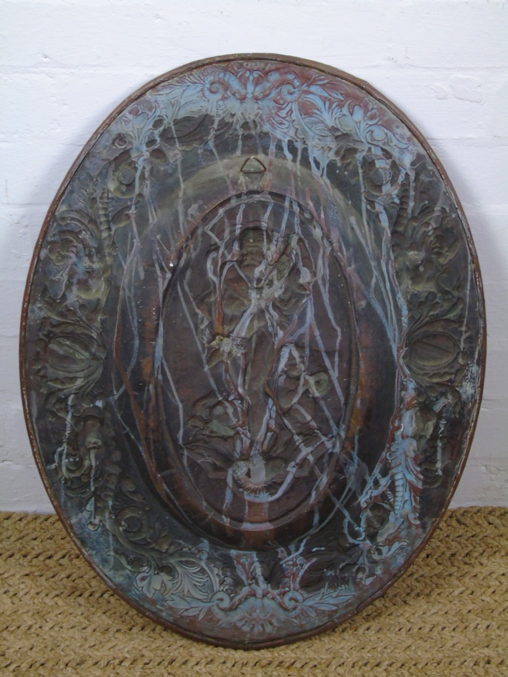 An early 18th Century repousse copper wall hanging platter View XVI