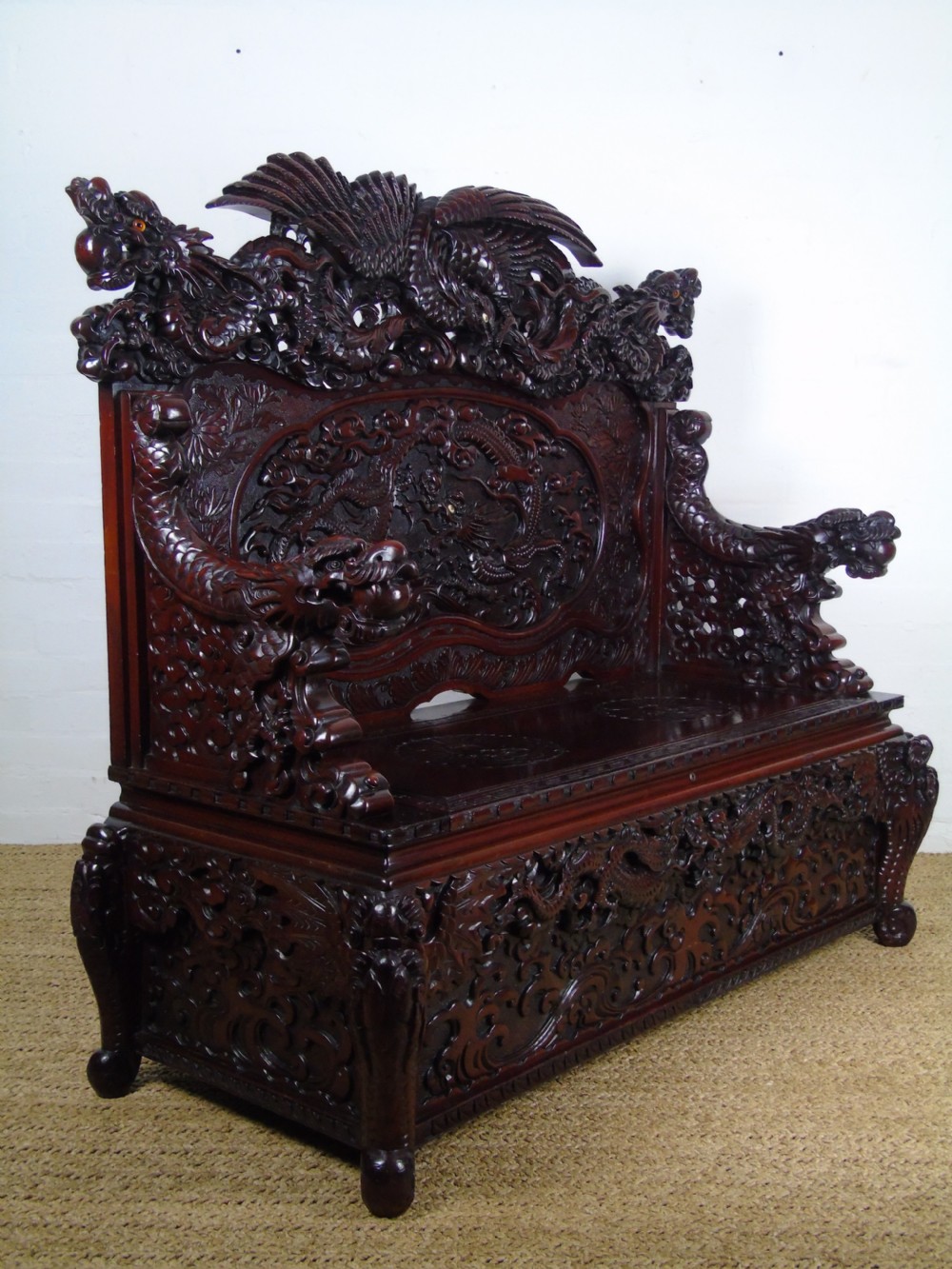 A Superb quality Japanese export box settle  View XVII