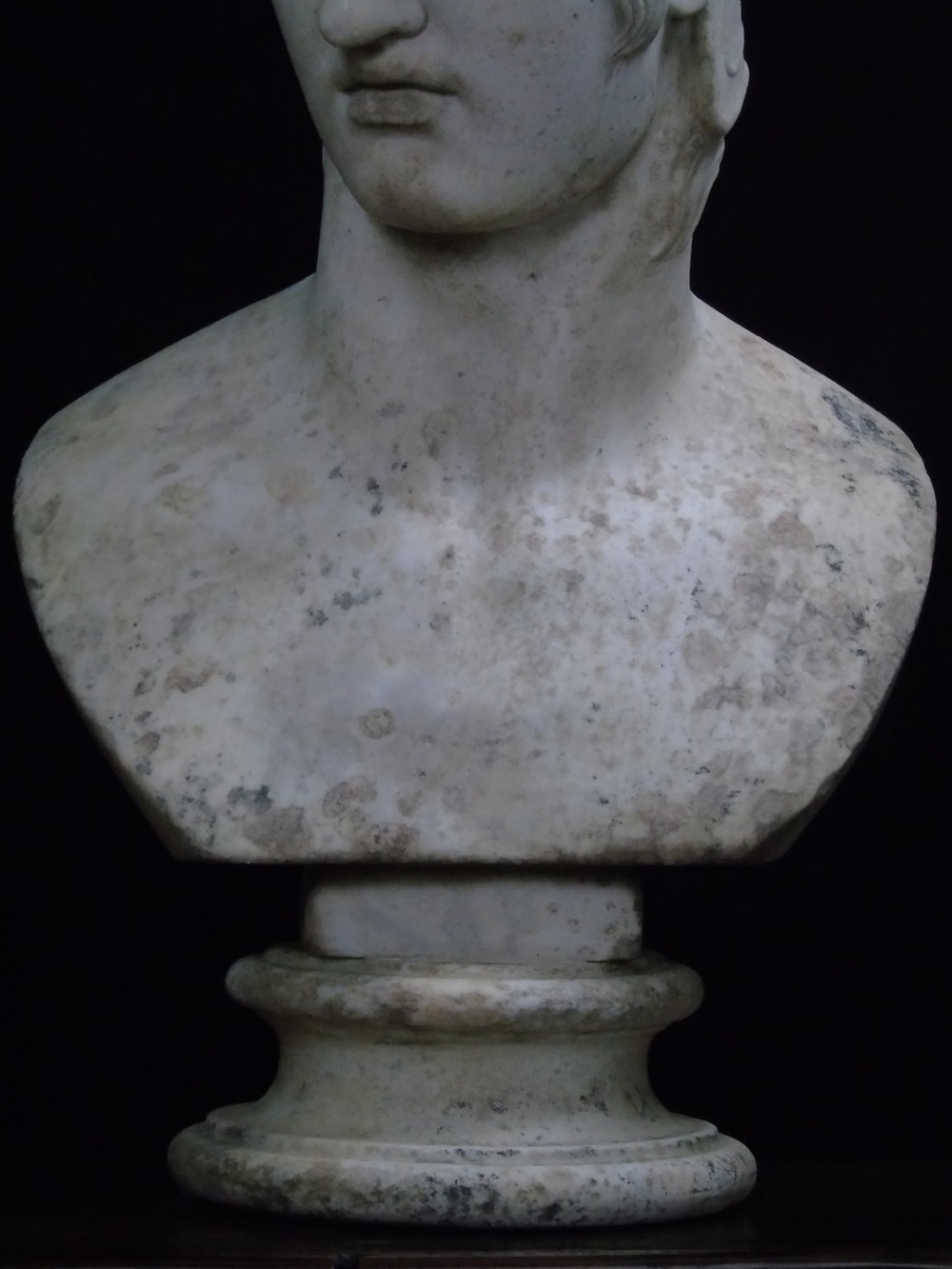 A large 18th century marble Bust of Ares View V