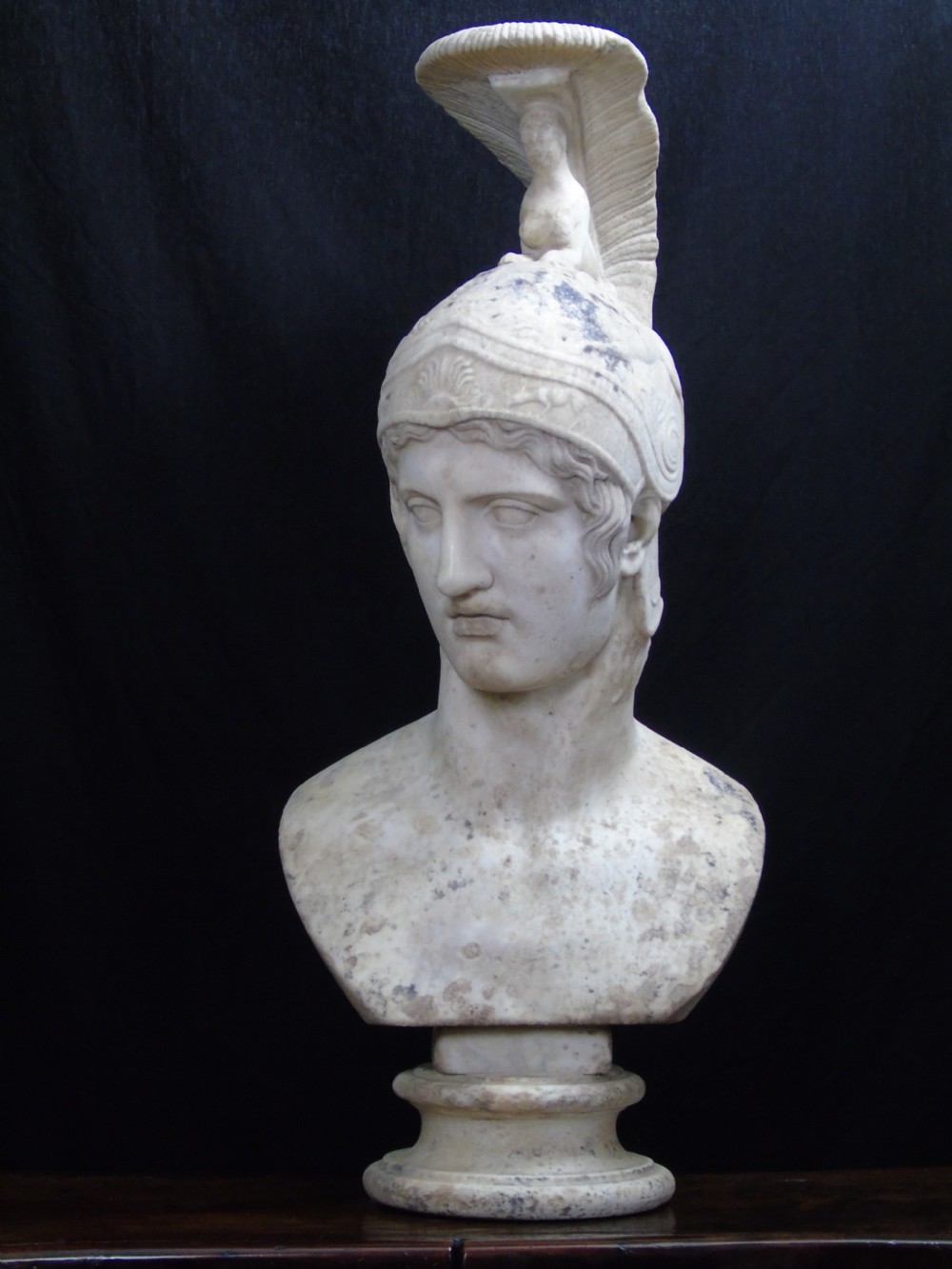 A large 18th century marble Bust of Ares View VII