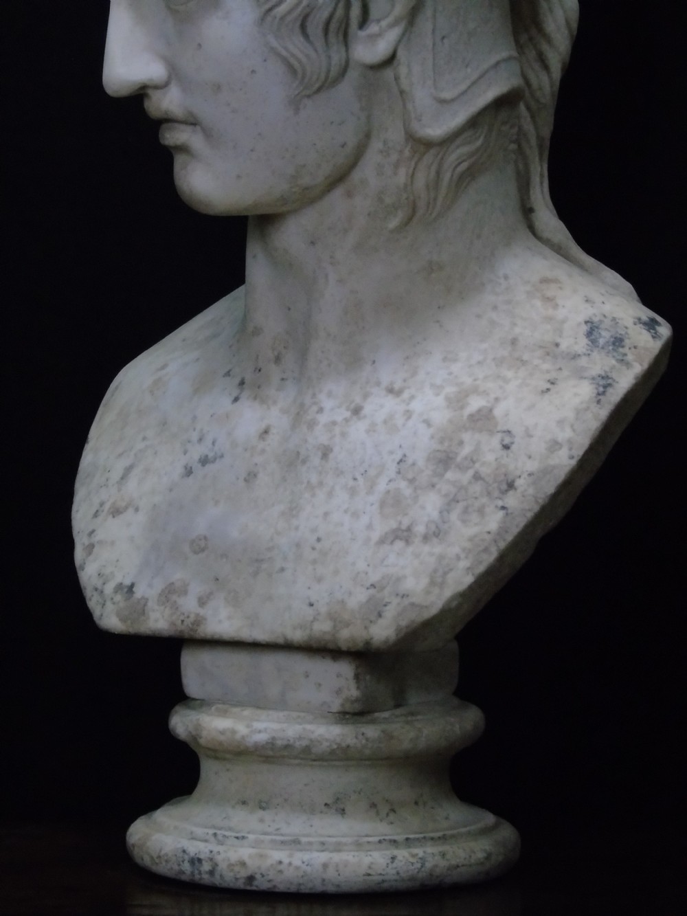 A large 18th century marble Bust of Ares View IX