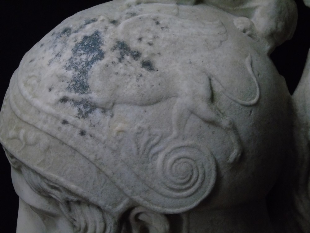 A large 18th century marble Bust of Ares View XI