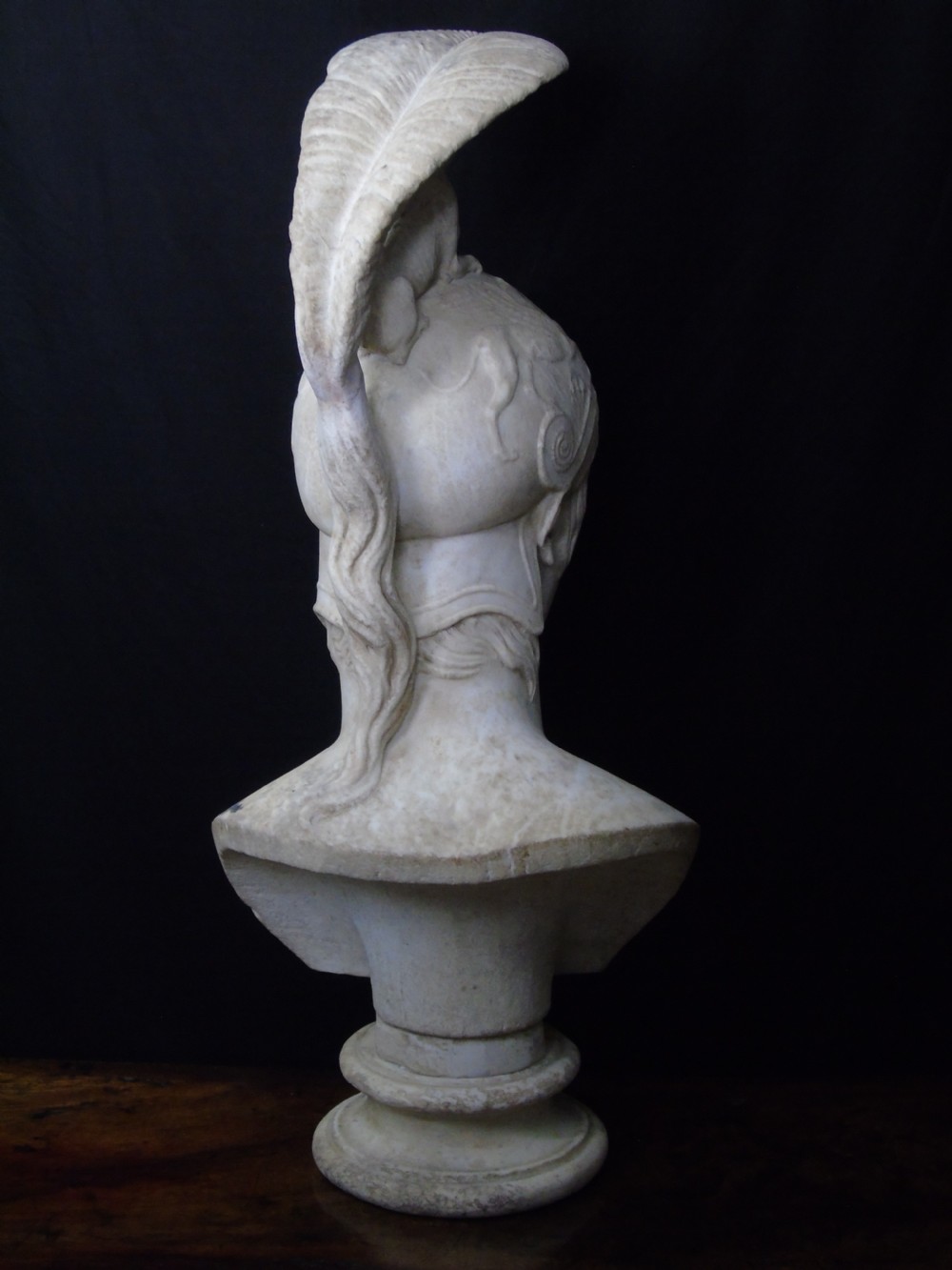 A large 18th century marble Bust of Ares View XIII
