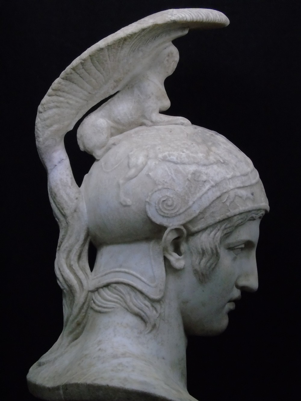 A large 18th century marble Bust of Ares View XVI