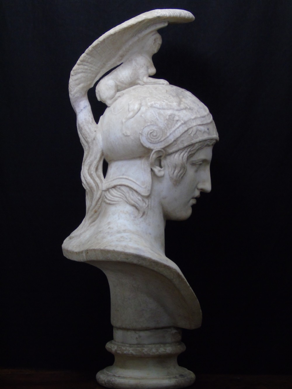 A large 18th century marble Bust of Ares View XXII