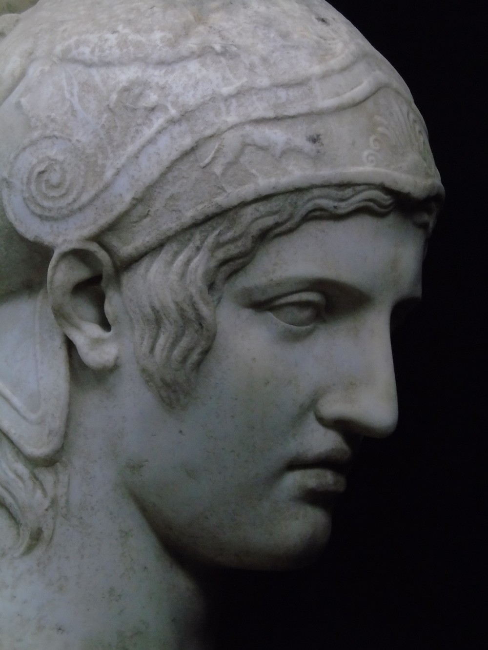 A large 18th century marble Bust of Ares View XXIV