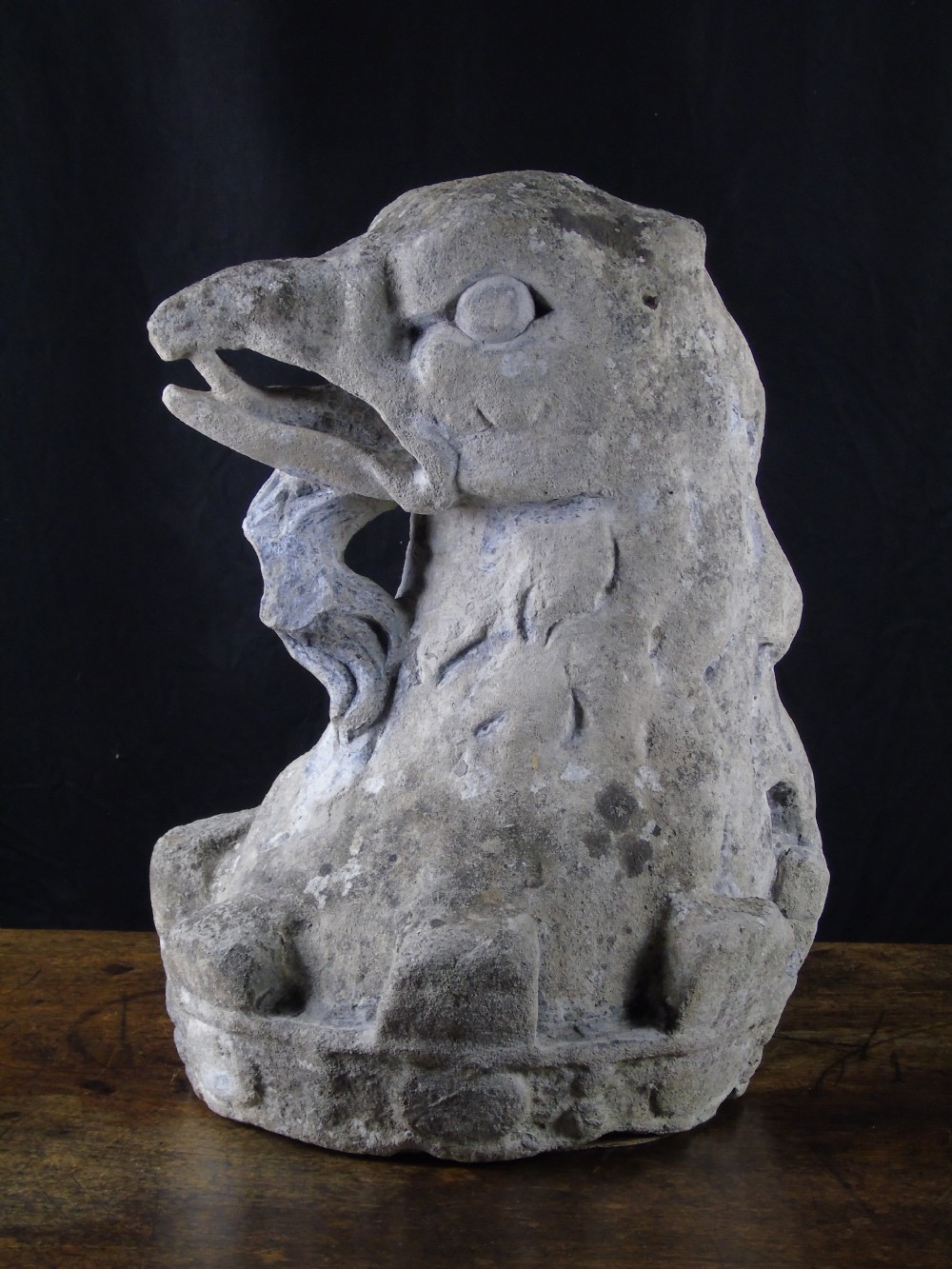 16th Century limestone falcon 