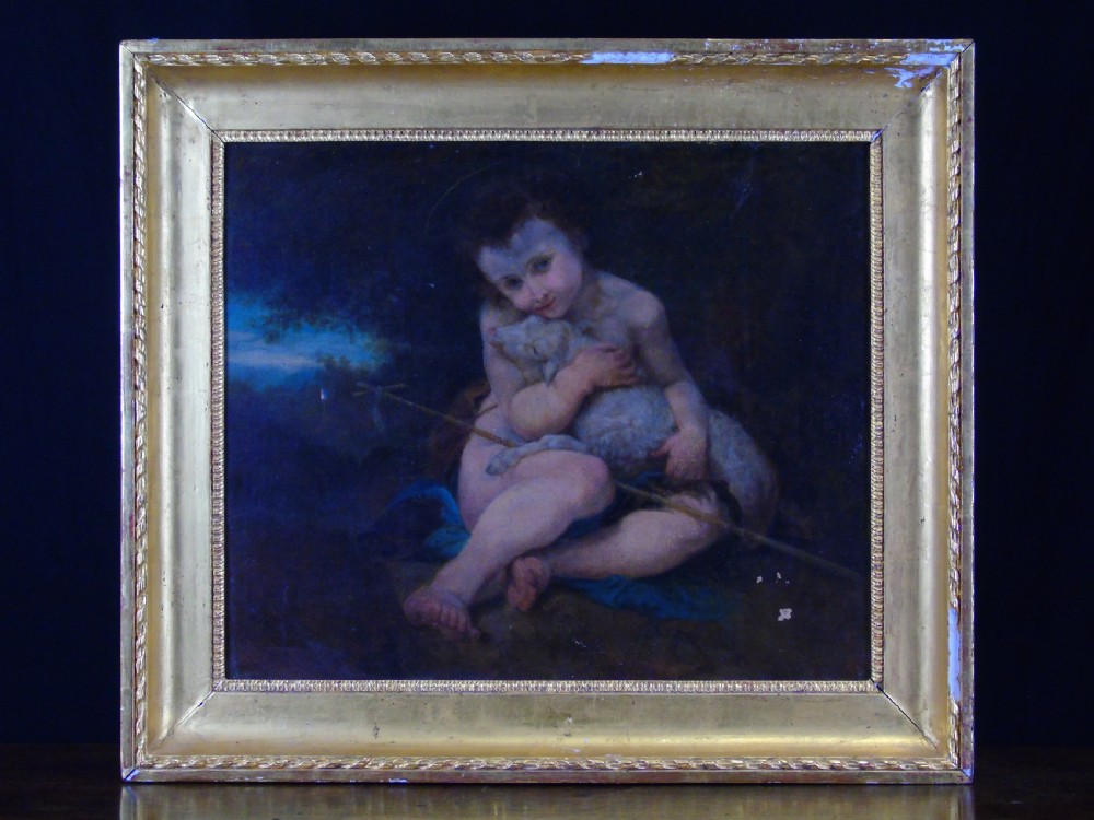 A lovely 19th century oil Painting of John the baptist