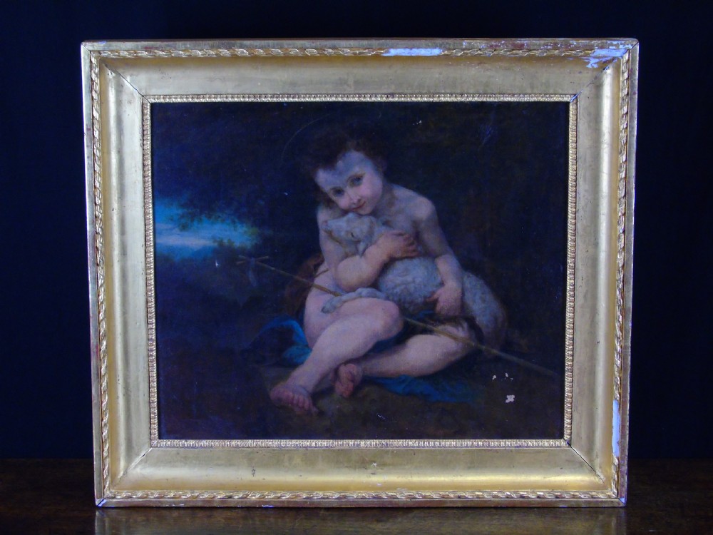 A lovely 19th century oil Painting of John the baptist View II