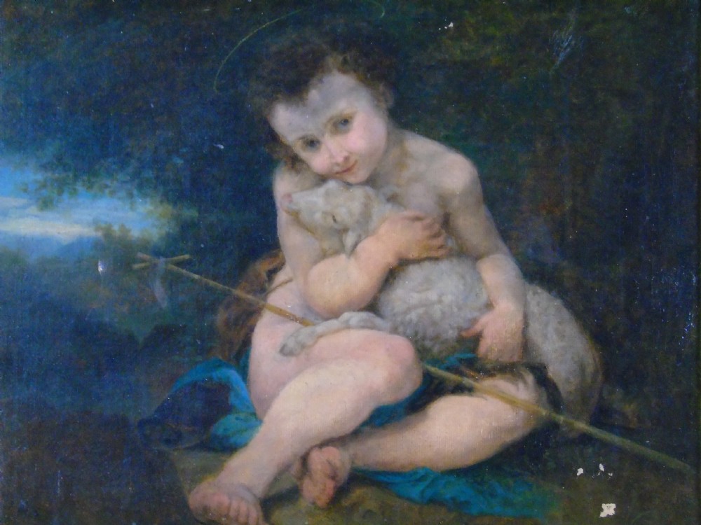 A lovely 19th century oil Painting of John the baptist View III