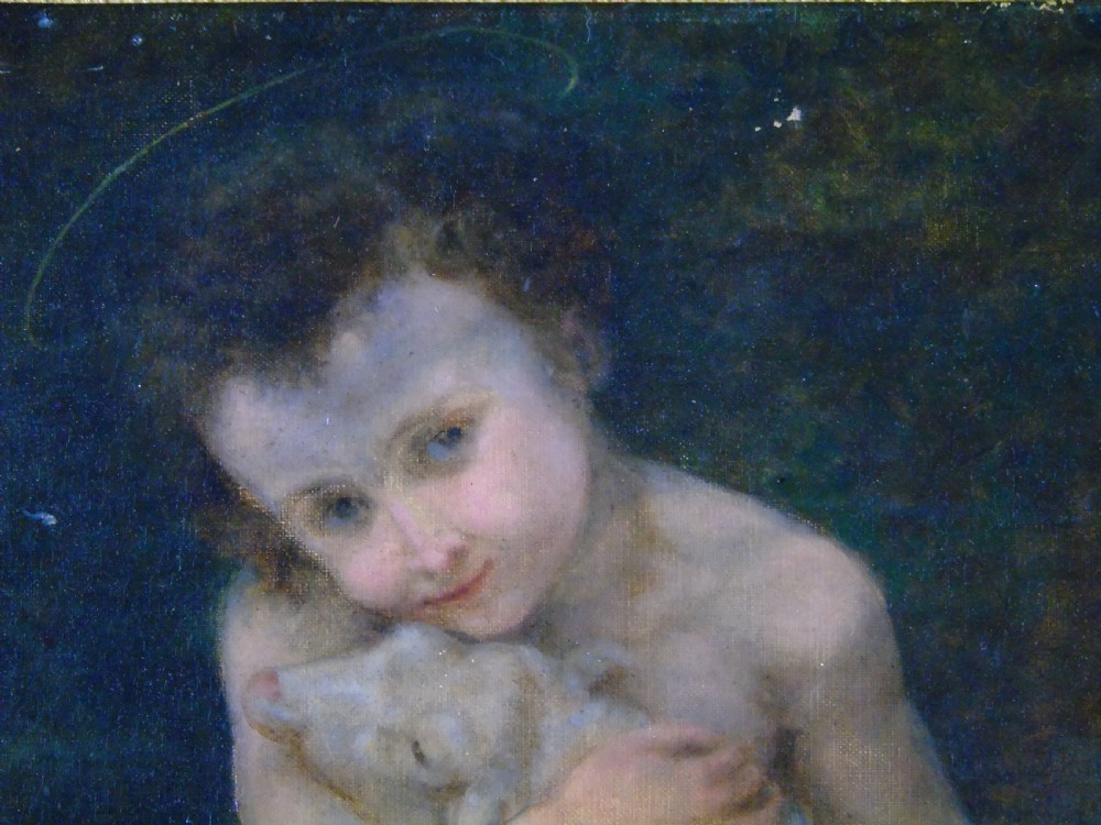 A lovely 19th century oil Painting of John the baptist View IV
