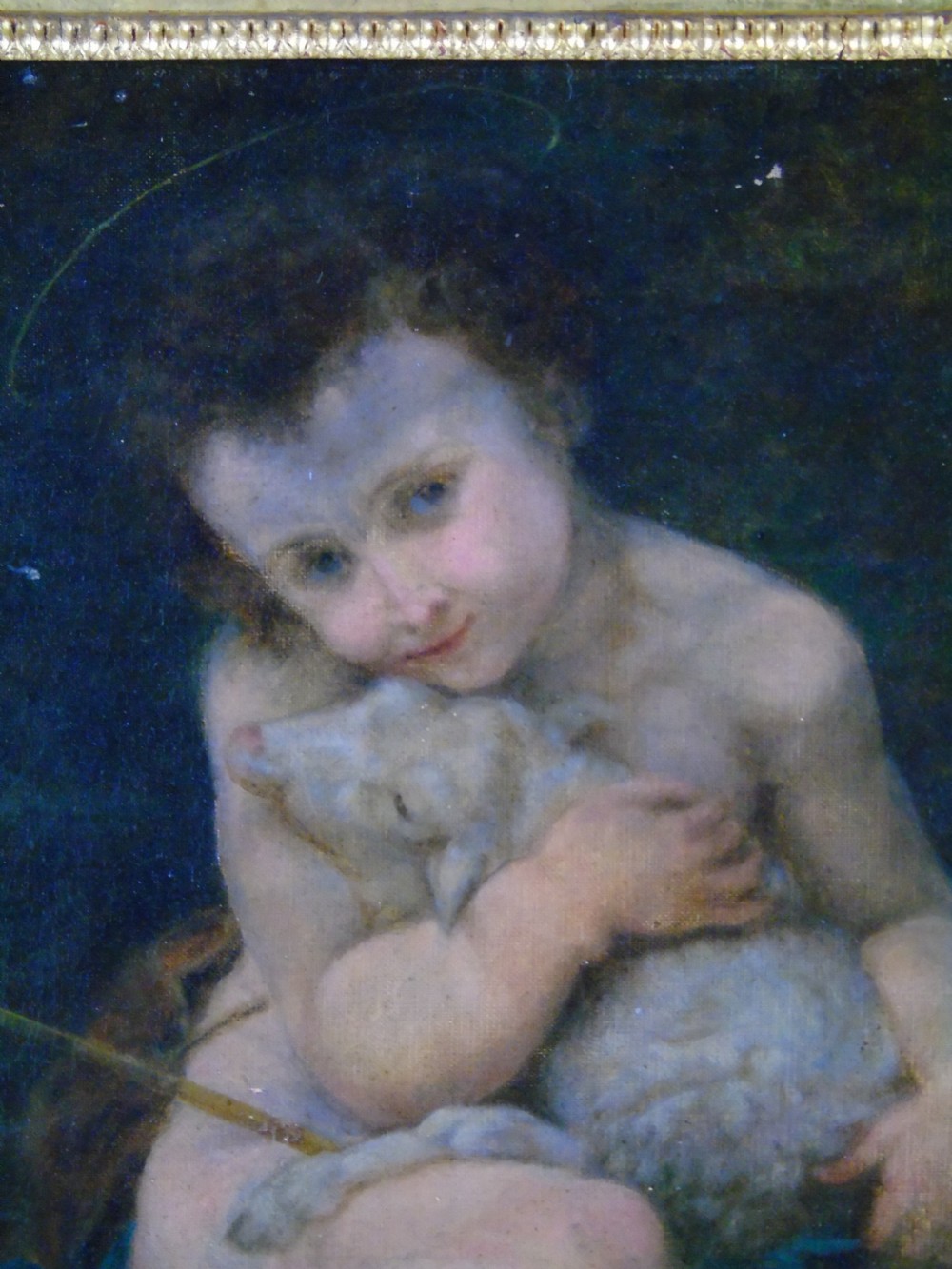 A lovely 19th century oil Painting of John the baptist View VI
