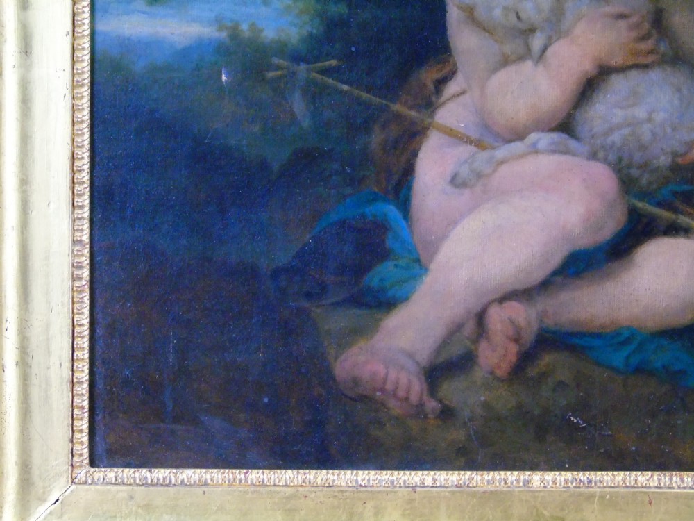 A lovely 19th century oil Painting of John the baptist View X