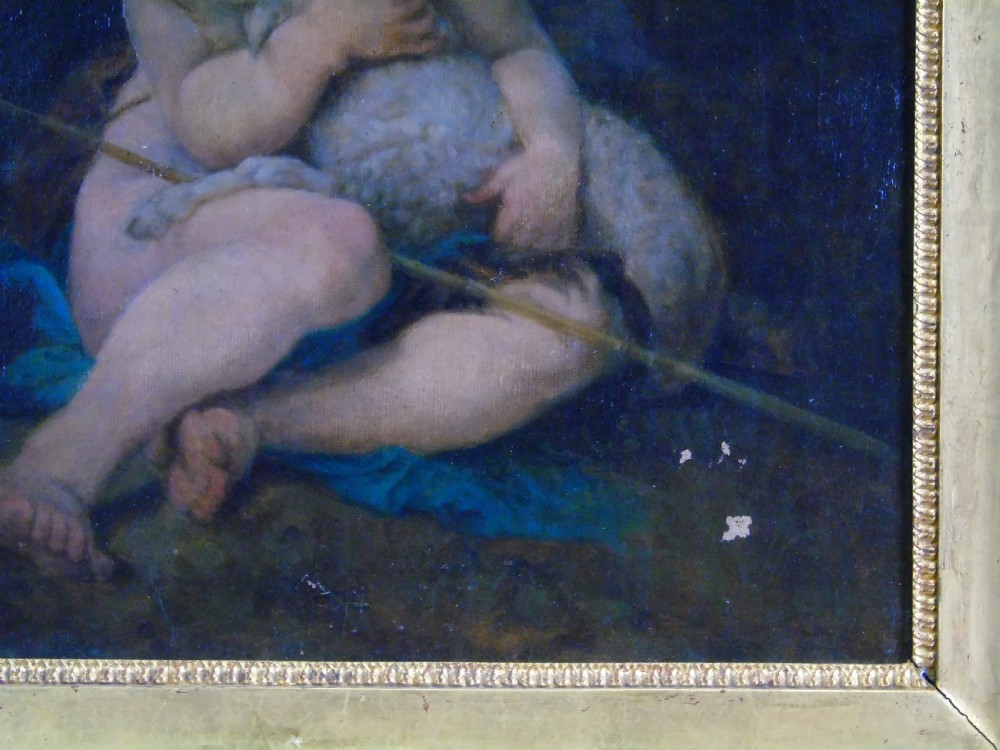 A lovely 19th century oil Painting of John the baptist View XI