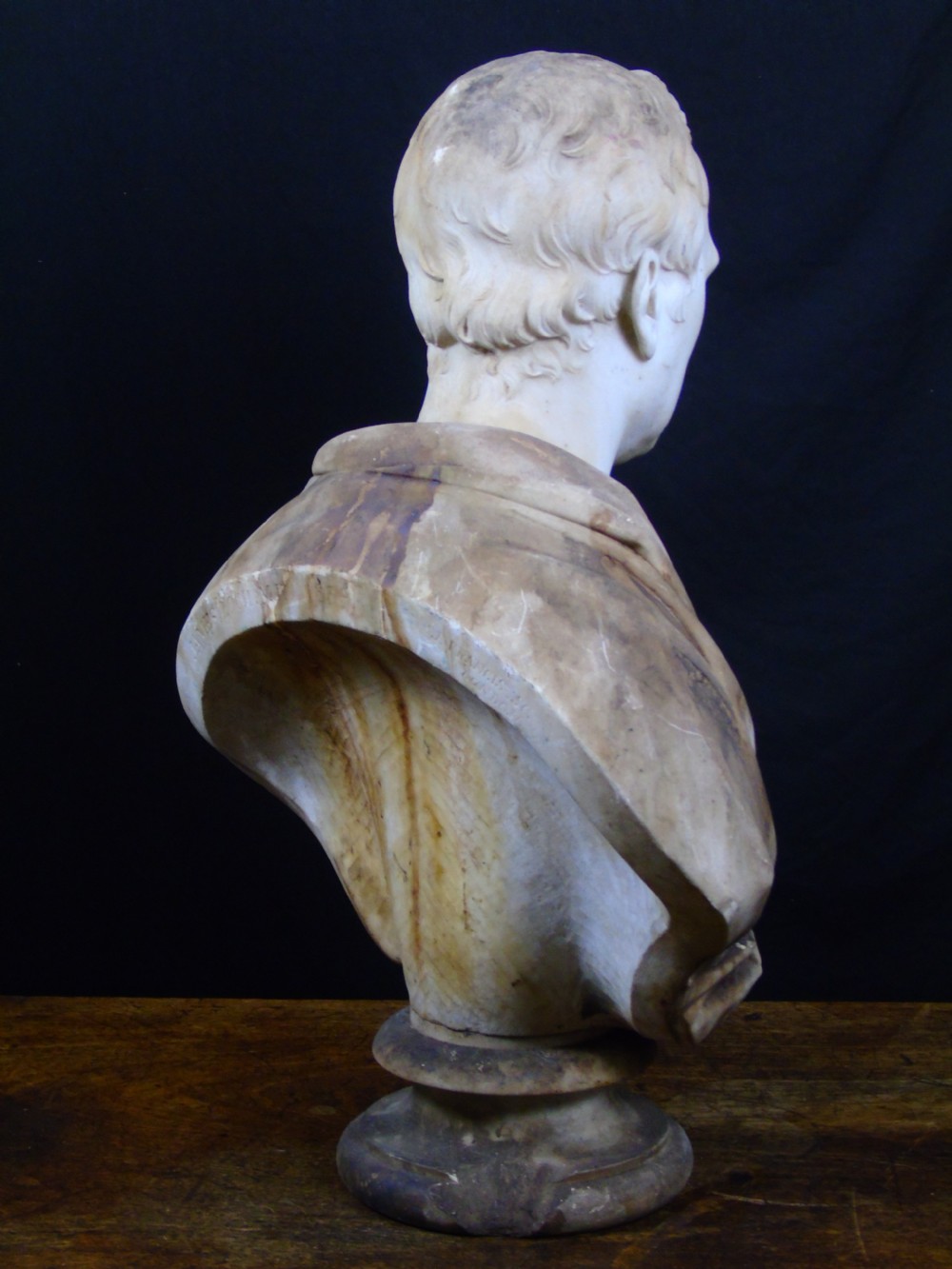 A fine and very large 19thC marble bust  View XIV