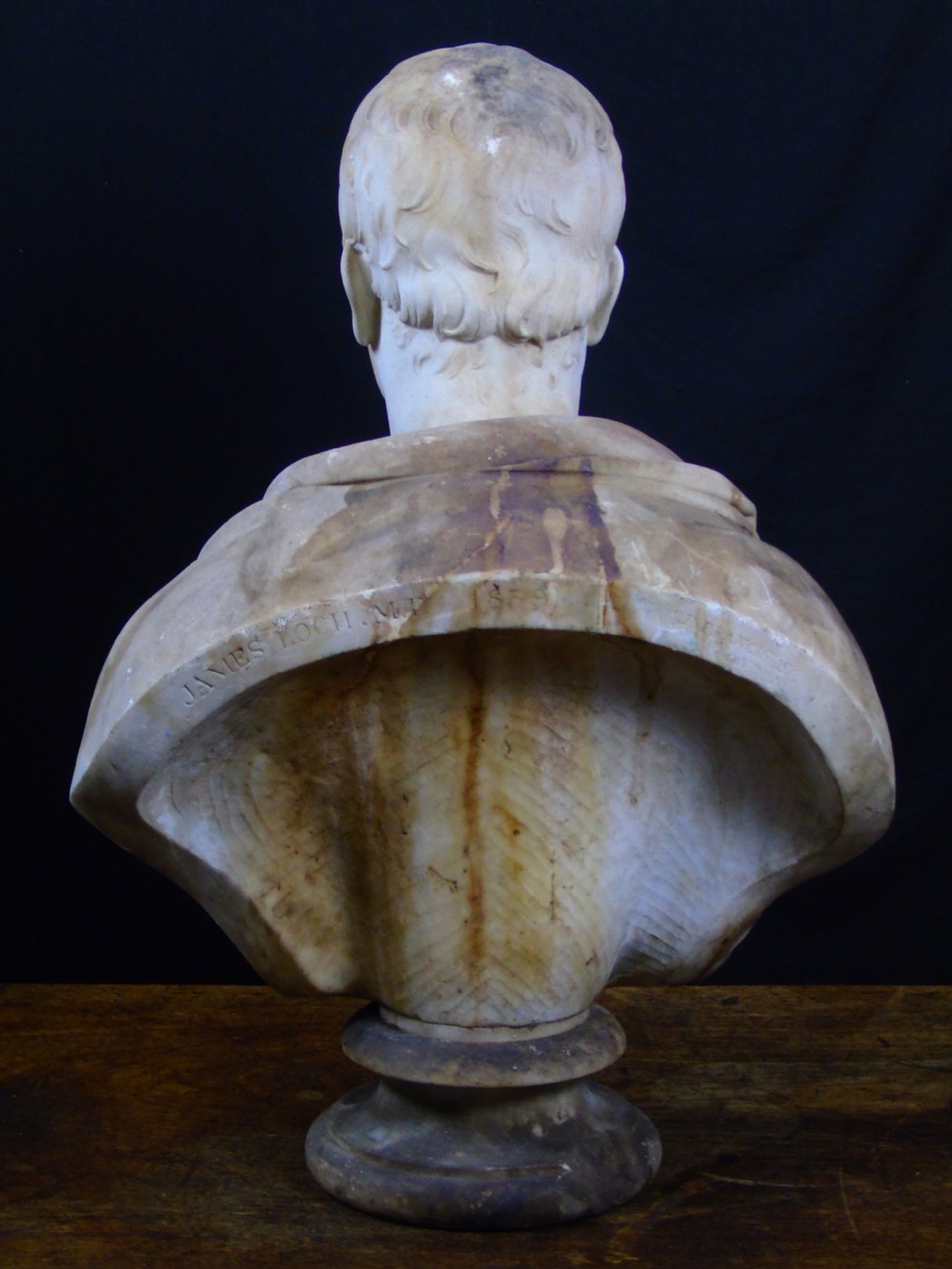 A fine and very large 19thC marble bust  View XVI