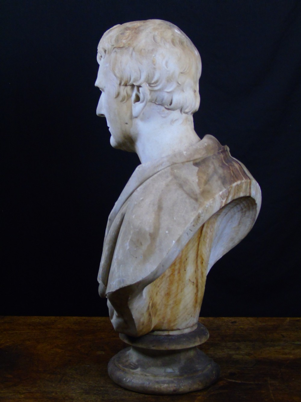 A fine and very large 19thC marble bust  View XXII