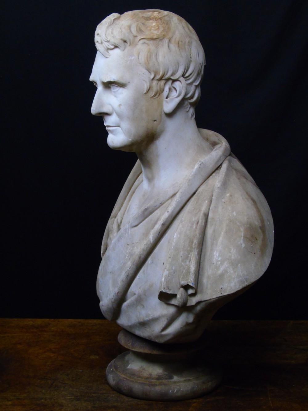 A fine and very large 19thC marble bust  View XXIII