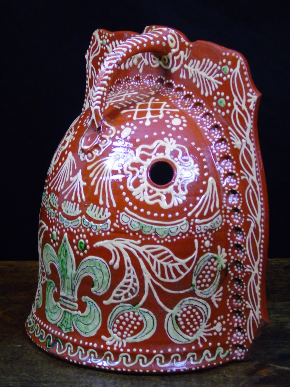 A Halifax pottery Slipware curfew View V