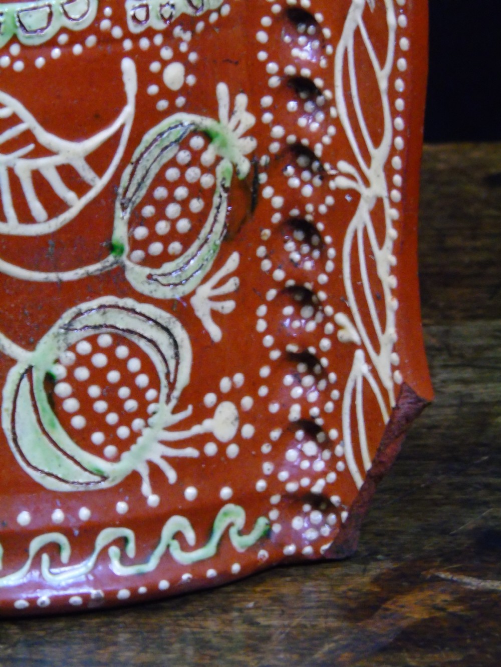 A Halifax pottery Slipware curfew View VI