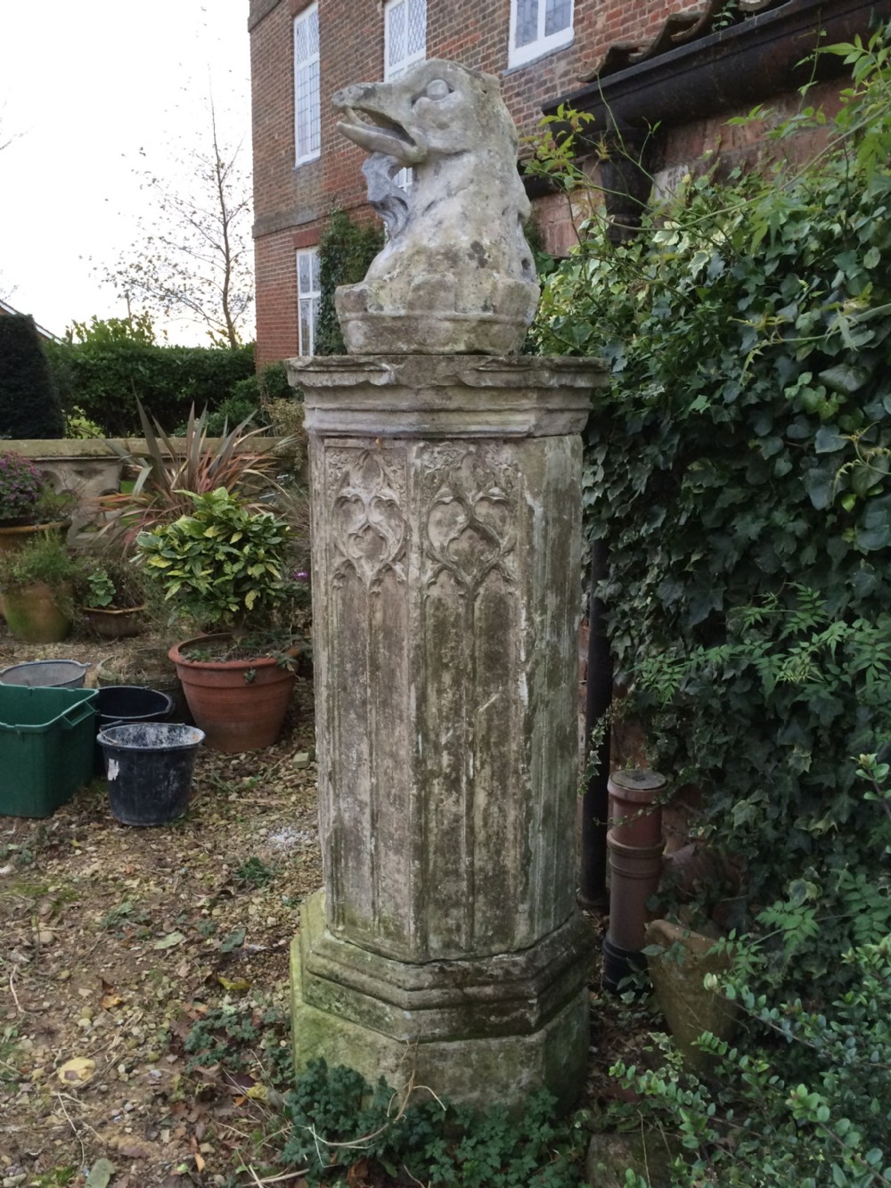 A large 16th Century limestone column View II