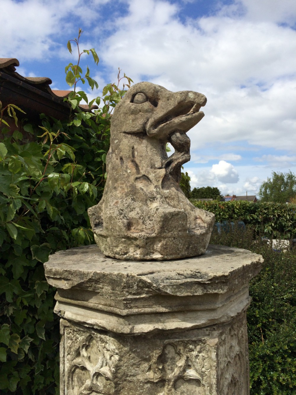 A large 16th Century limestone column View III
