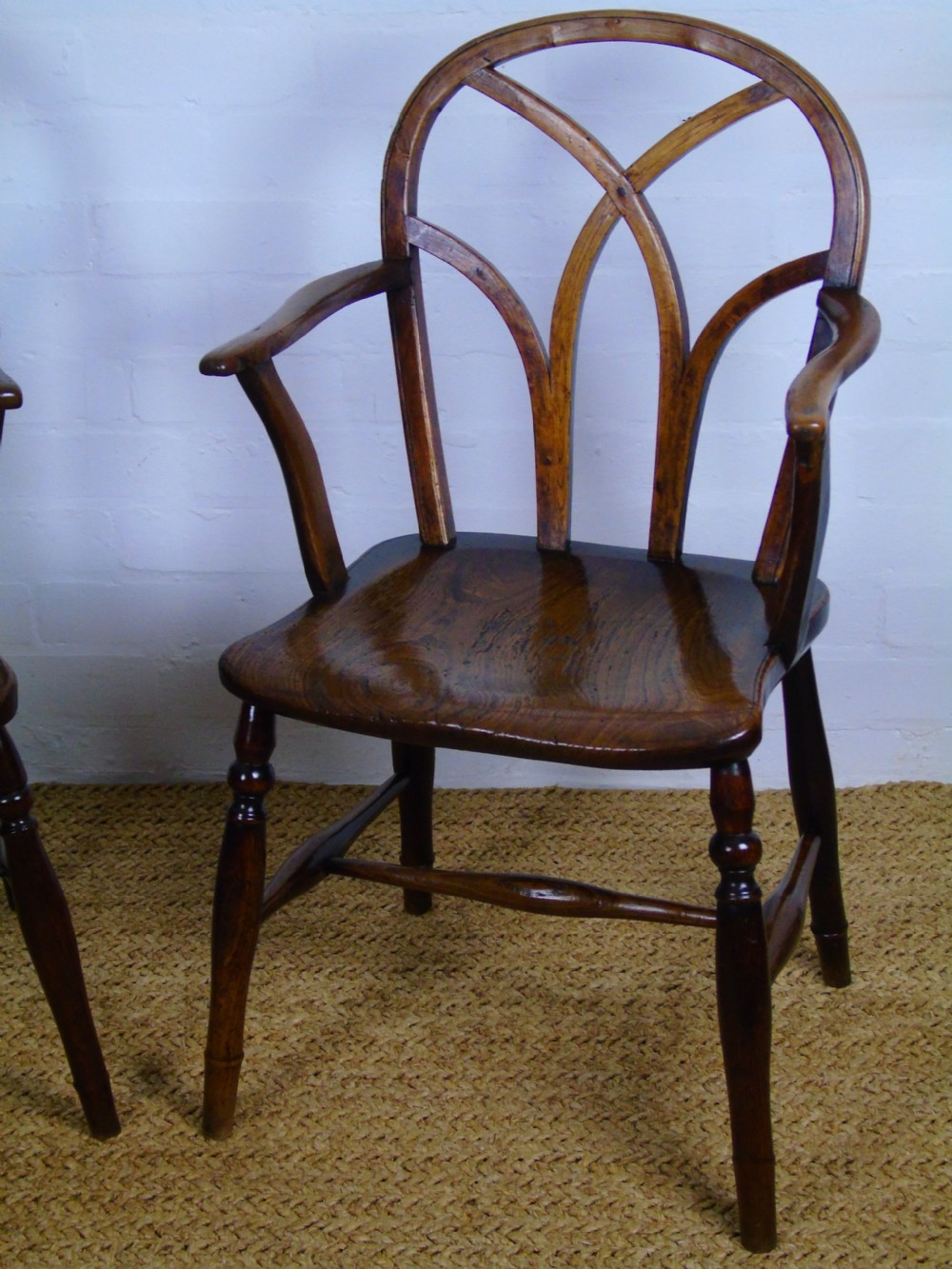 A fine set of six Gothic lace back chairs View V
