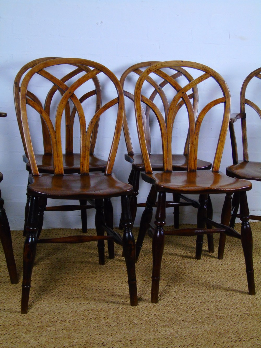 A fine set of six Gothic lace back chairs View VI