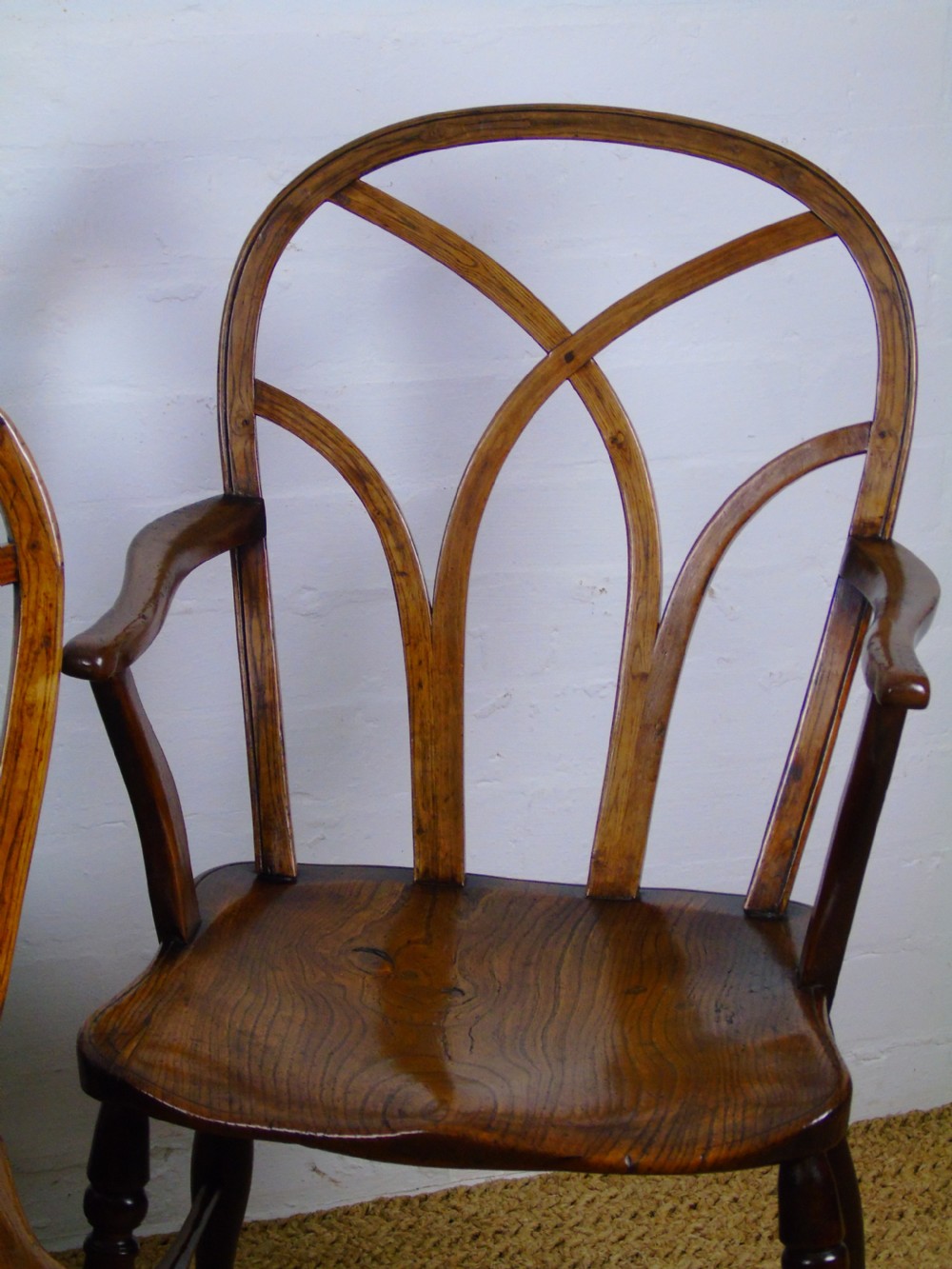 A fine set of six Gothic lace back chairs View XVII