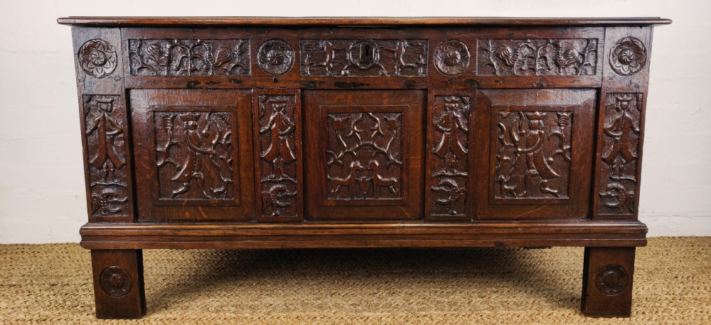 A fine and unusual 18th century folk art Coffer