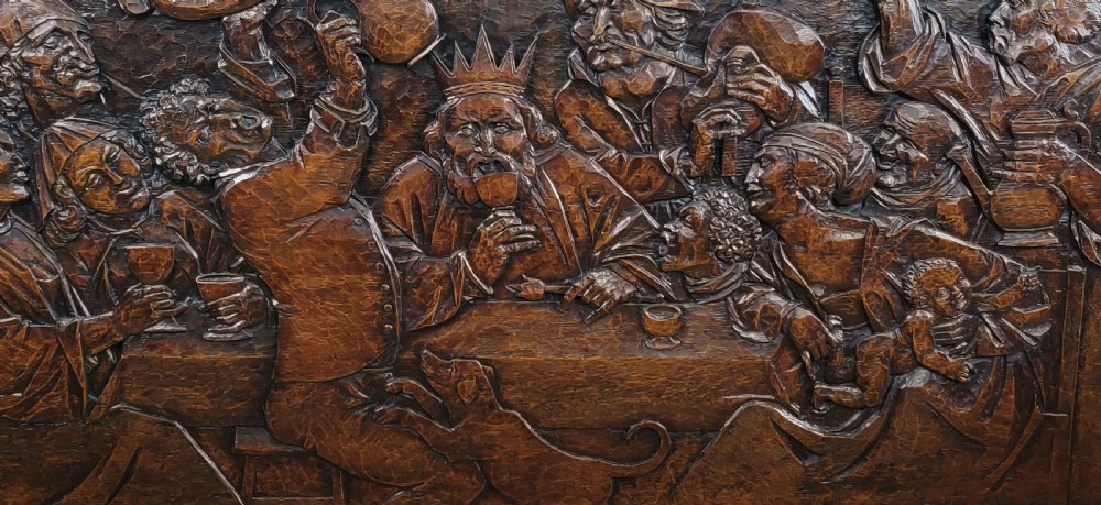 A massive 17thC style carved oak relief  View IV