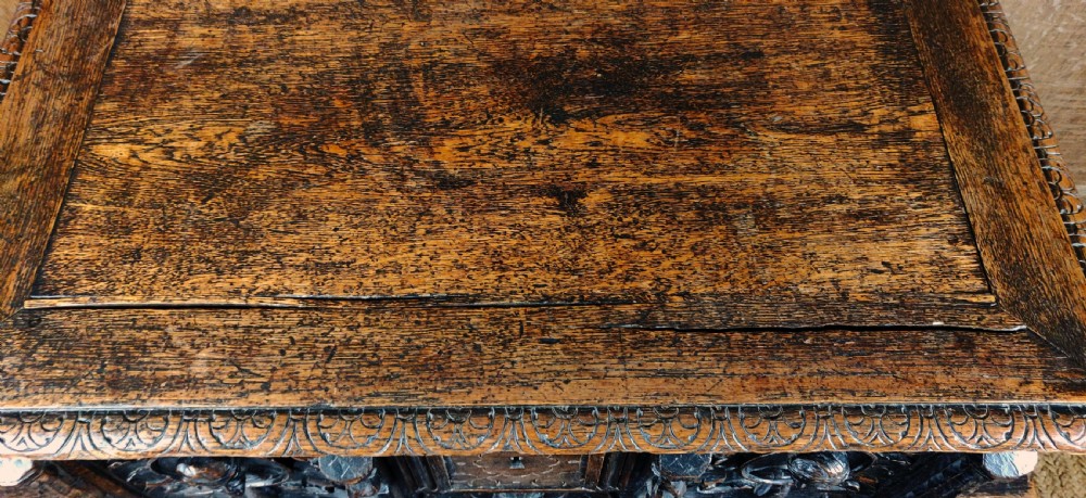 A carved oak Renaissance revival box View IV