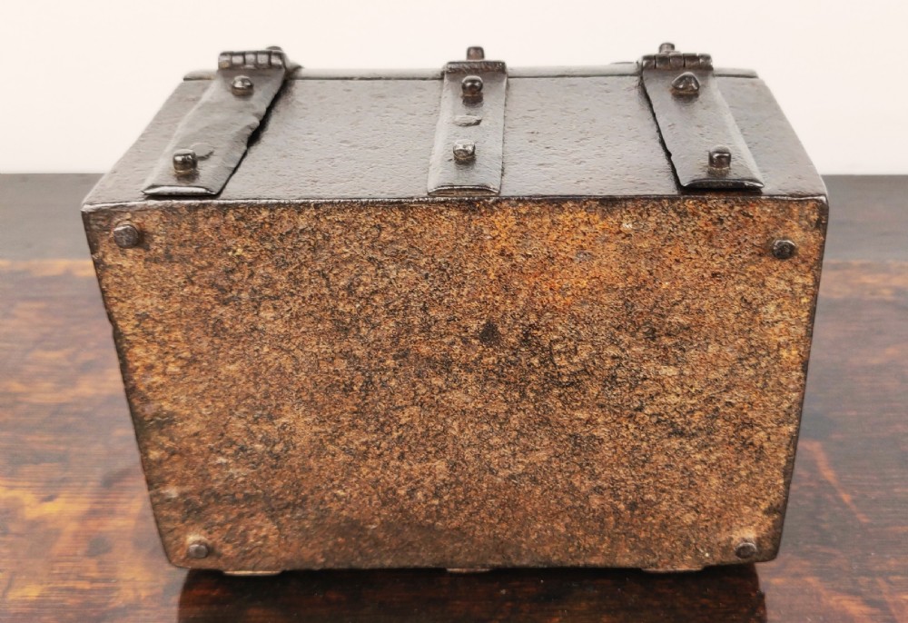 A small 16th century wrought iron dome casket View VI