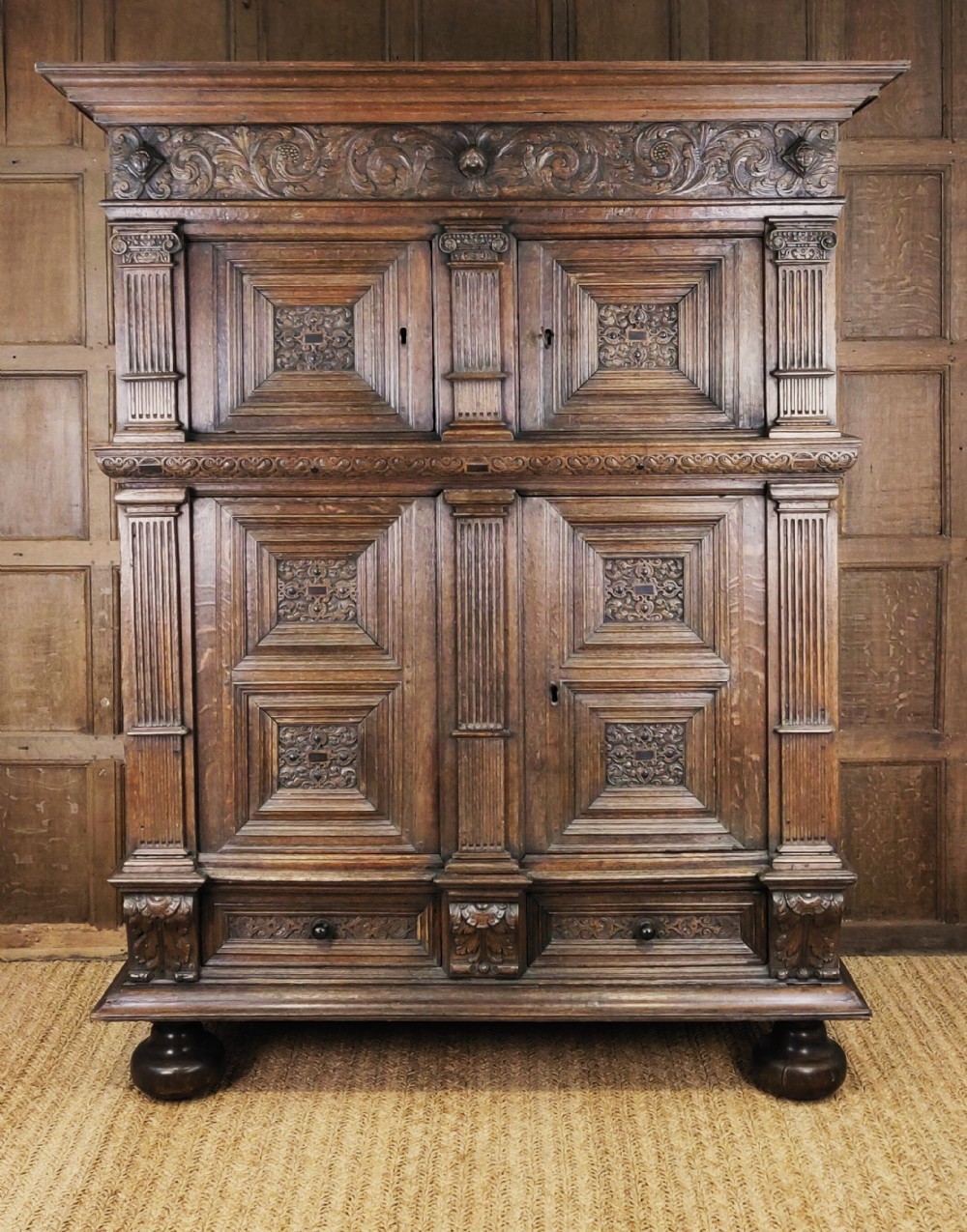 A Superb early 17th Century Flemish Cupboard
