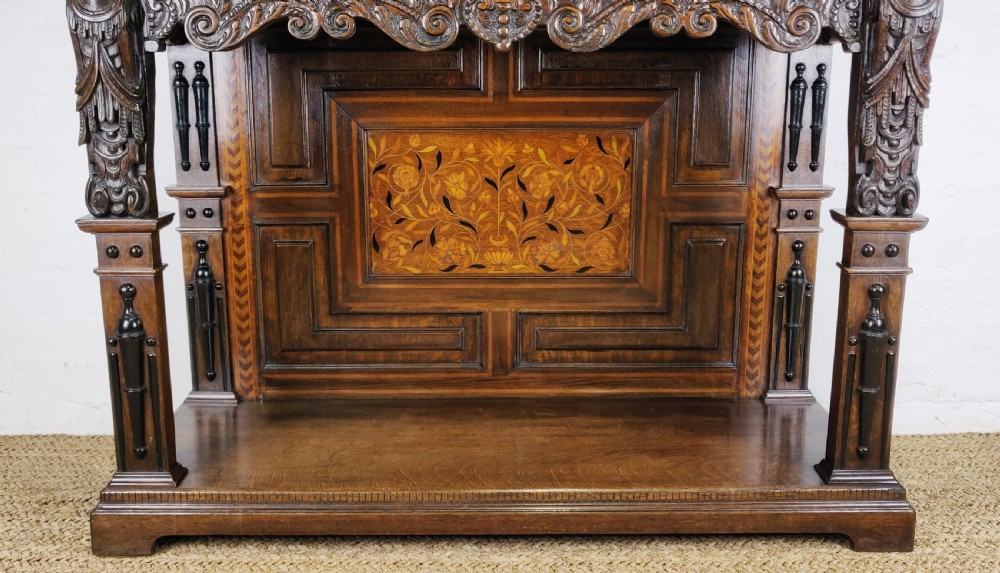 A Fabulous 17thC English marquetry Credence cupboard View XII