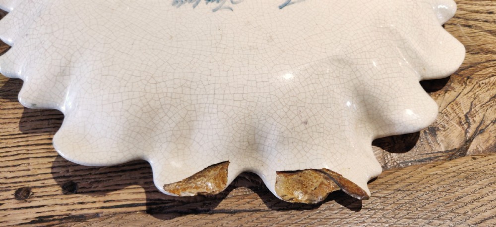 A pair of decorative blue and white plates View VIII