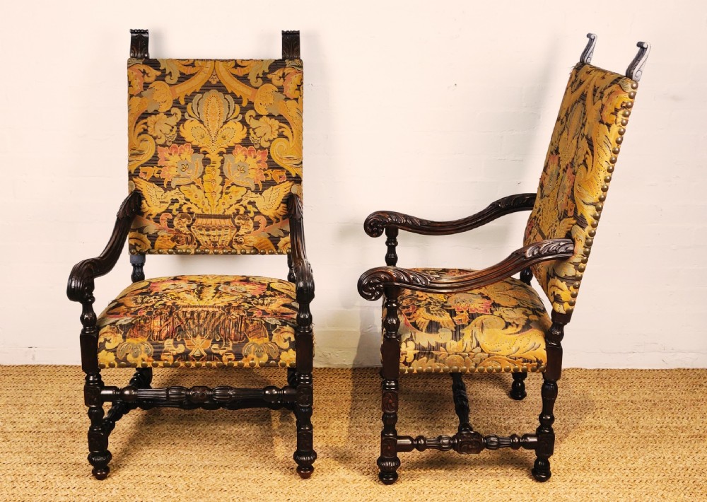 A lovely pair of 19th century Walnut armchairs View IV