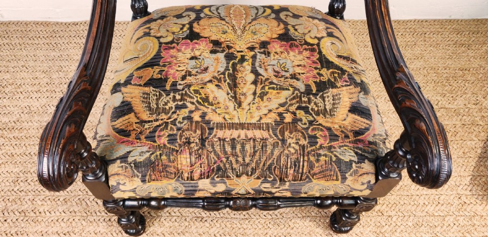 A lovely pair of 19th century Walnut armchairs View V