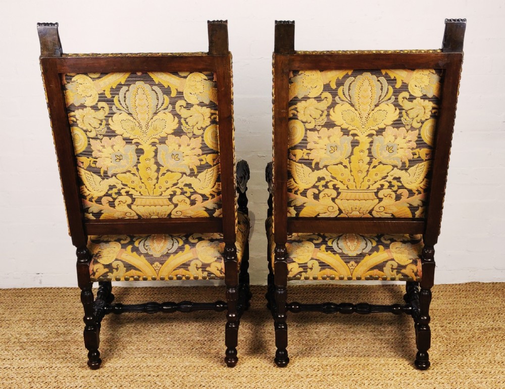 A lovely pair of 19th century Walnut armchairs View VIII