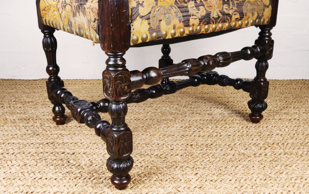 A lovely pair of 19th century Walnut armchairs View X