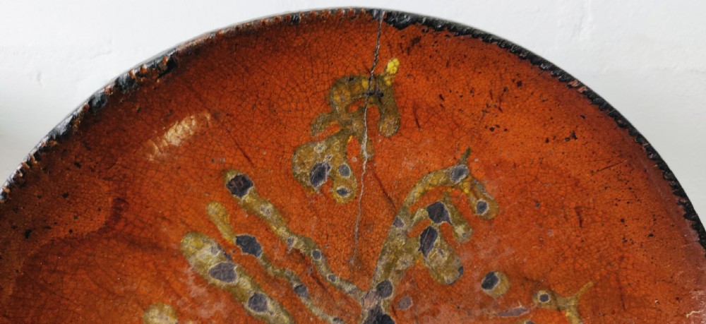 A near pair of 18thC English Slipware dishes View IV