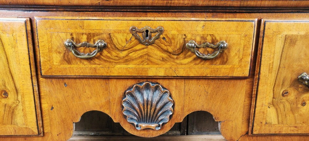 A super quality 19thC Irish walnut bookcase on stand View XX