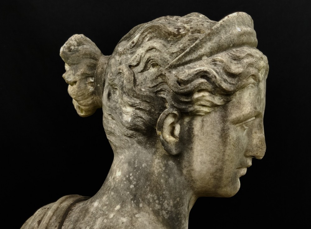 A magnificent marble bust of Diana the Huntress.  View XI