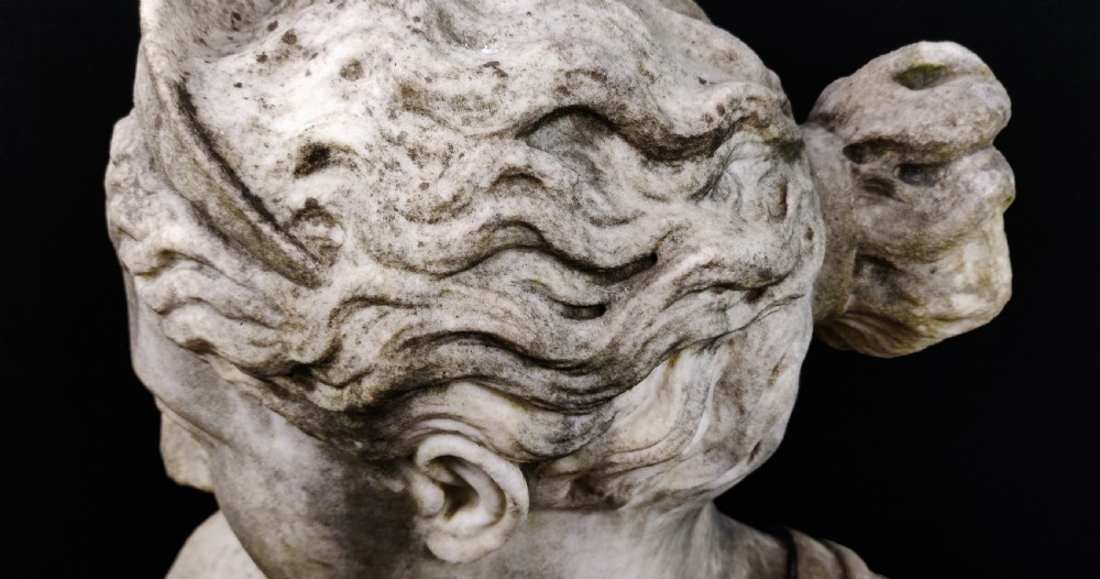 A magnificent marble bust of Diana the Huntress.  View XV