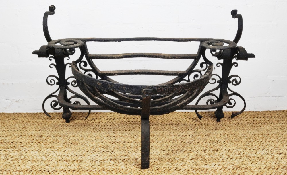 A 17th century wrought iron fire basket. View IV