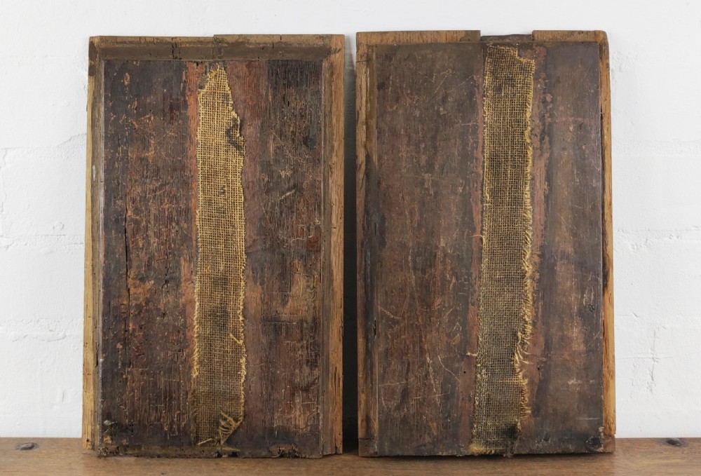 A pair of 16thC gothic oak panels View II