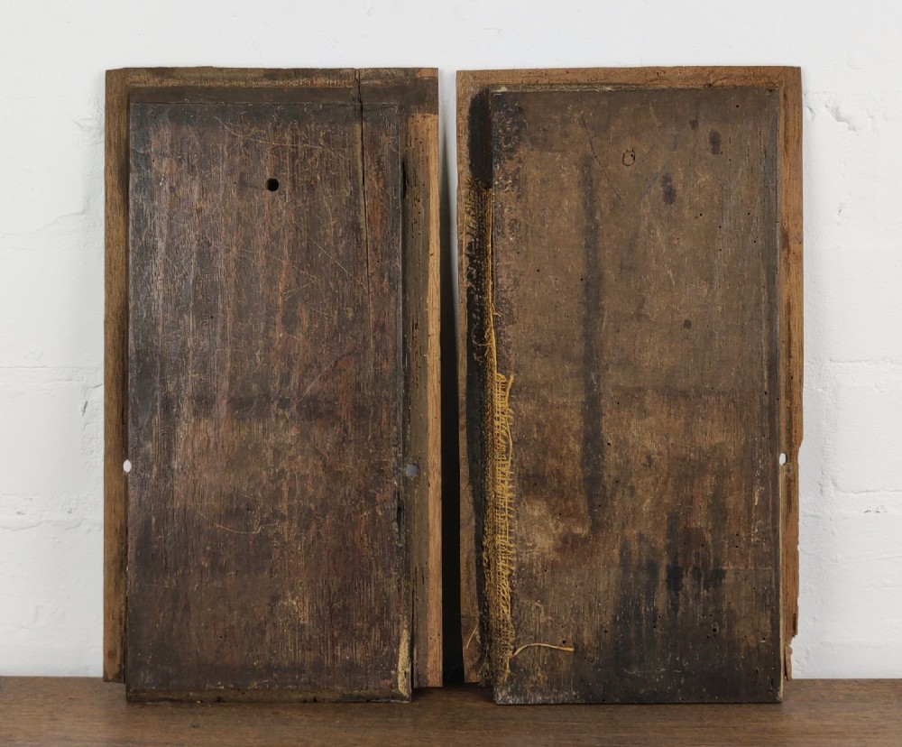 A pair of 16thC gothic oak panels View II