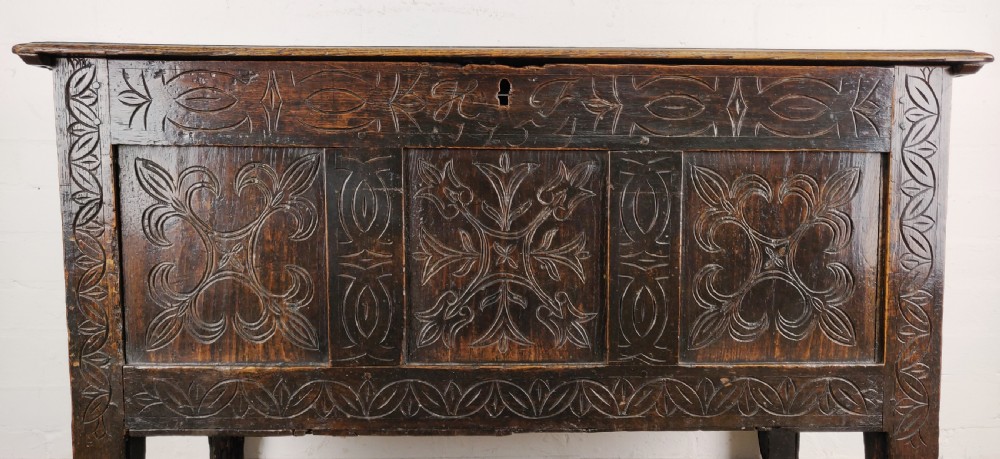 An 18th century west country coffer.  View III