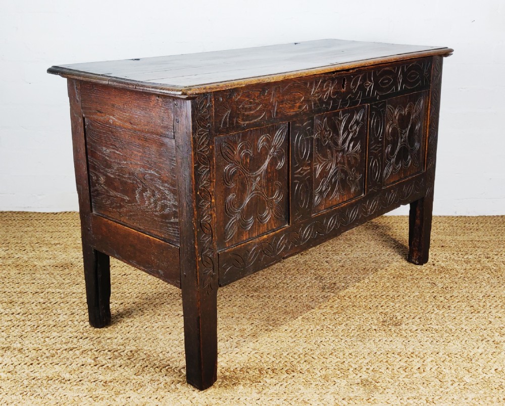 An 18th century west country coffer.  View IV