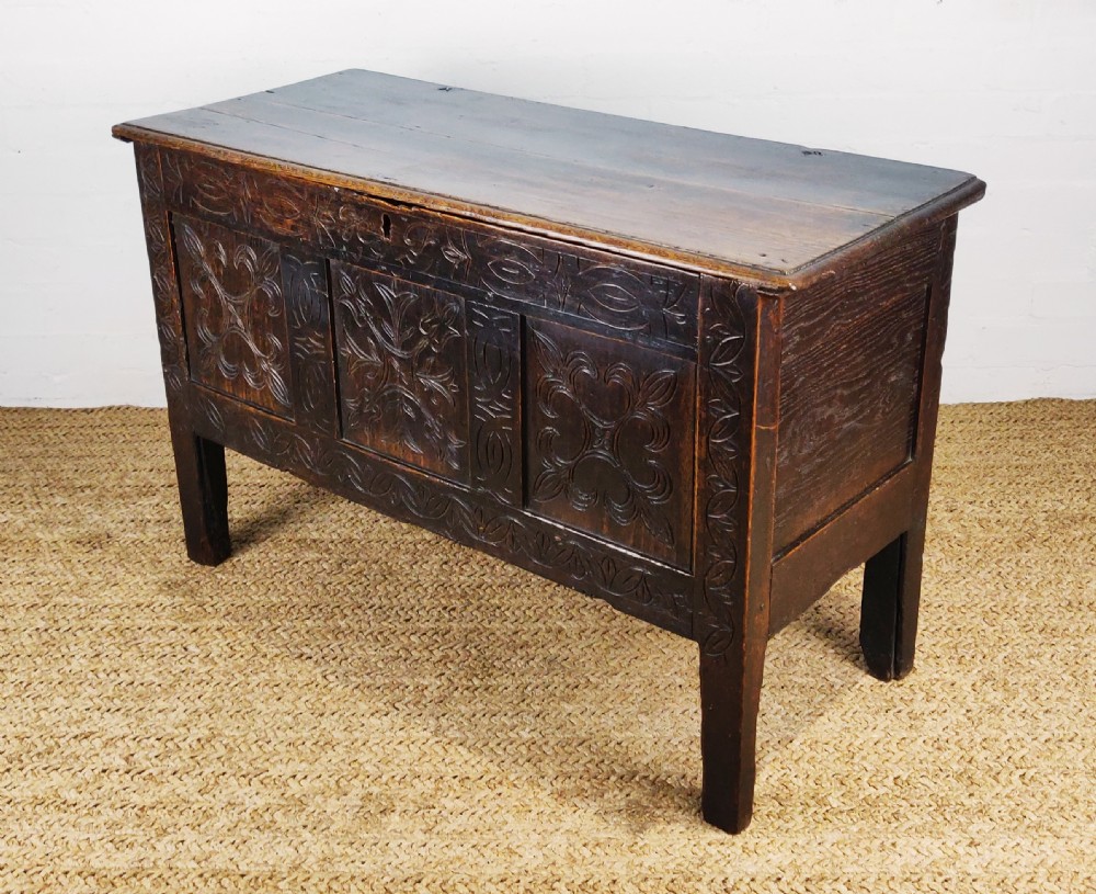 An 18th century west country coffer.  View VI